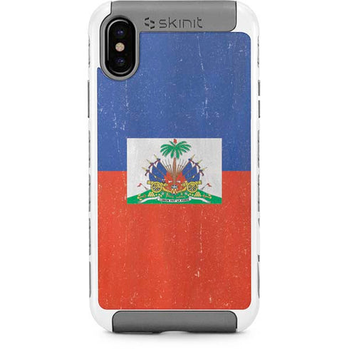 Haitian Flag Distressed iPhone X/XS Cargo Case